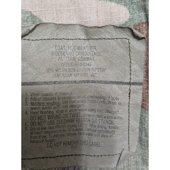 Genuine Issue US Military Wood Camo Field Jacket Men S Reg Combat Army BDU VTG - Picture 2 of 10